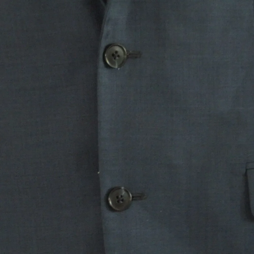 Jos A Bank Traveler Blazer Mens 44L Blue Slim Fit Wool Sports Coat Jacket Preppy